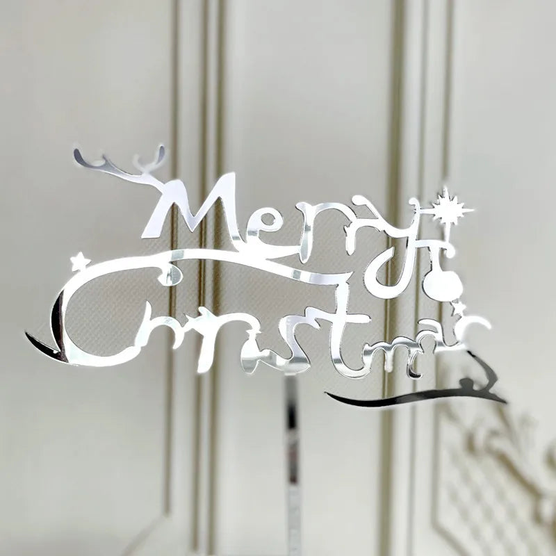 Christmas Letter Arylic Party Cake Decorating Supplies