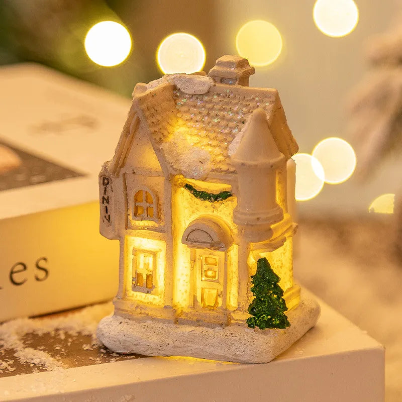 Christmas Cute House Resin Party Ornaments