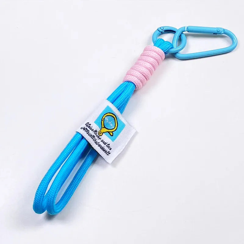 Cute Metal Keychain Pendant Beaded Bookbag Girl's Bag Charm Style Cartoon Design Half Handmade Flower