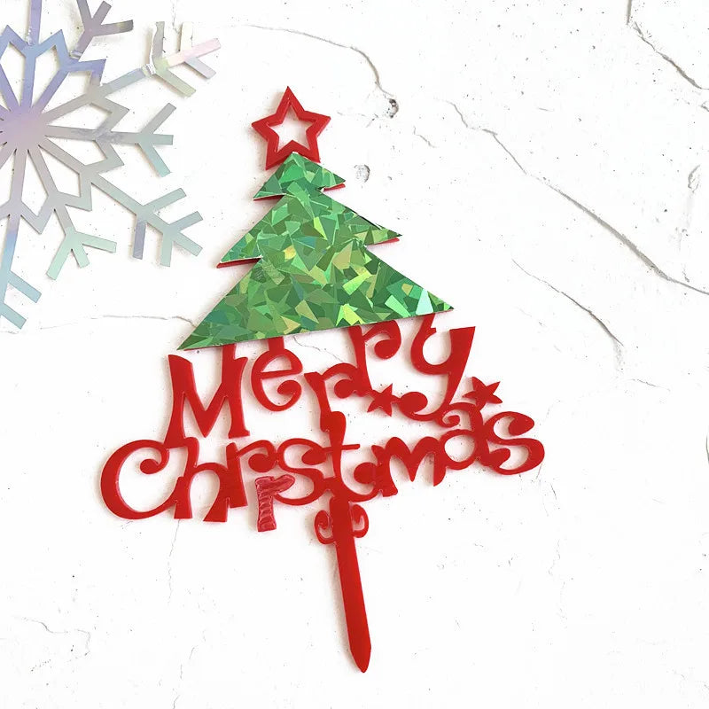 Christmas Letter Arylic Party Cake Decorating Supplies