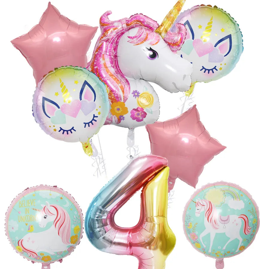 cute rainbow star aluminum film home party carnival balloons