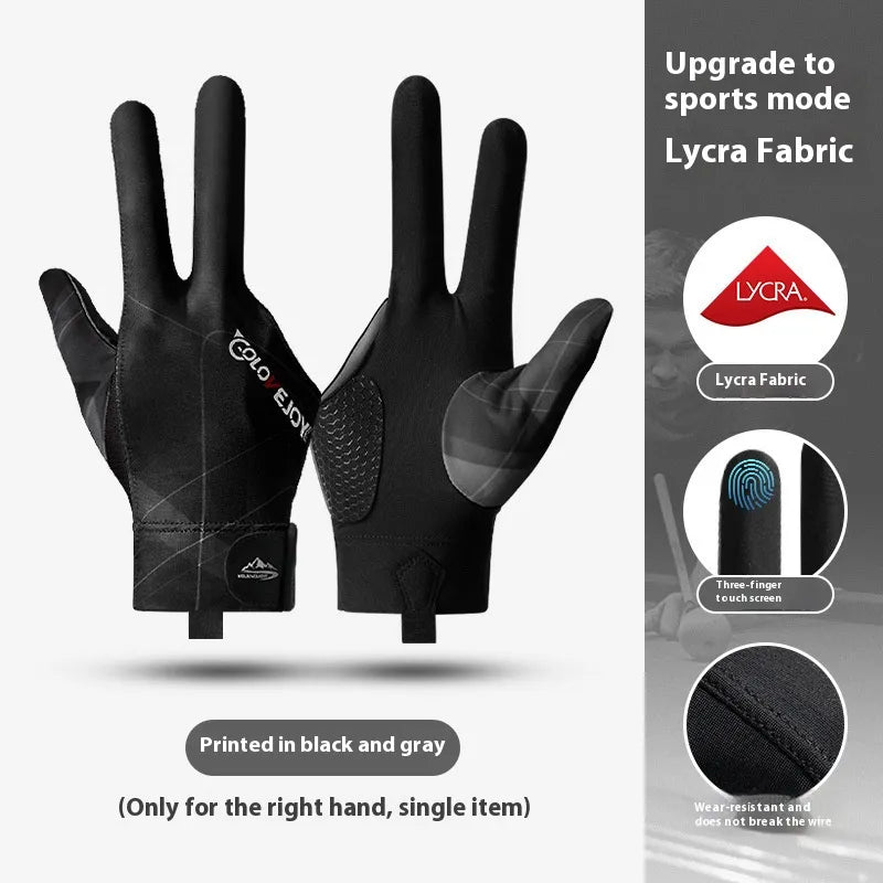 Vocabulary Words/Name Multicolor Spandex Polyester Billiard Gloves