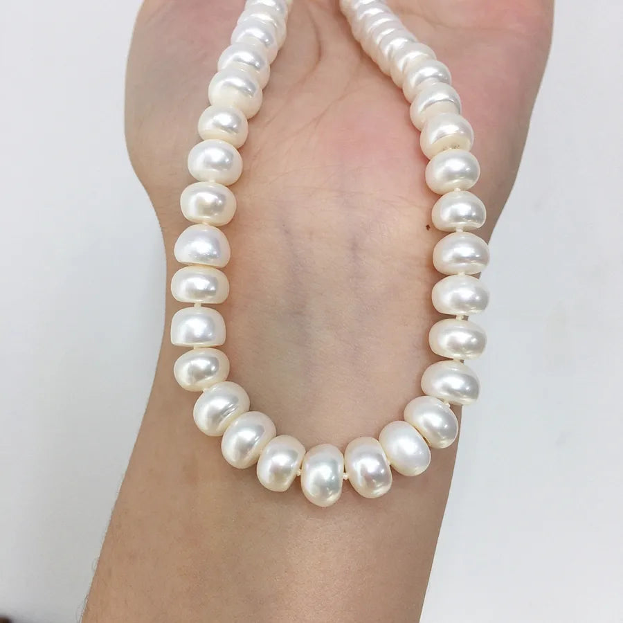 Mother's Day activities special mother chain natural freshwater pearl necklace steamed bread round suit gift box gift wholesale