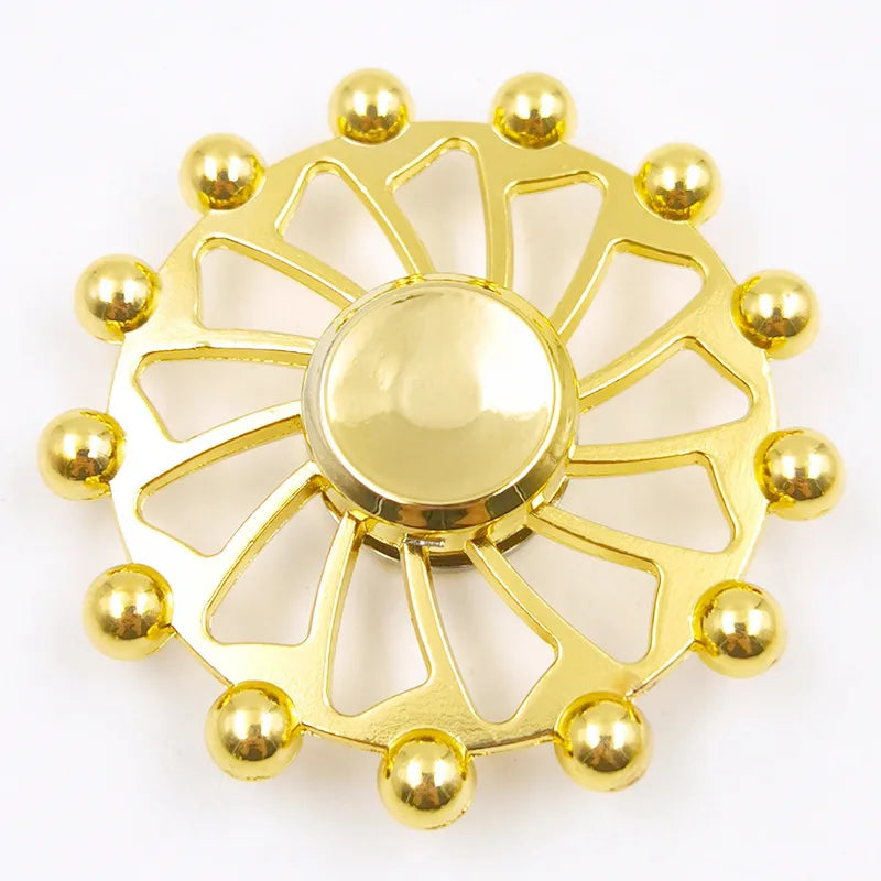 creative zinc alloy bronze hand spinner finger rotating decompression toy