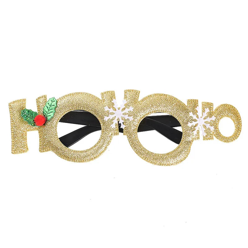 New Christmas Hairband Glasses Frame Halloween Valentine's Day Glasses Santa Claus Glasses Party Christmas