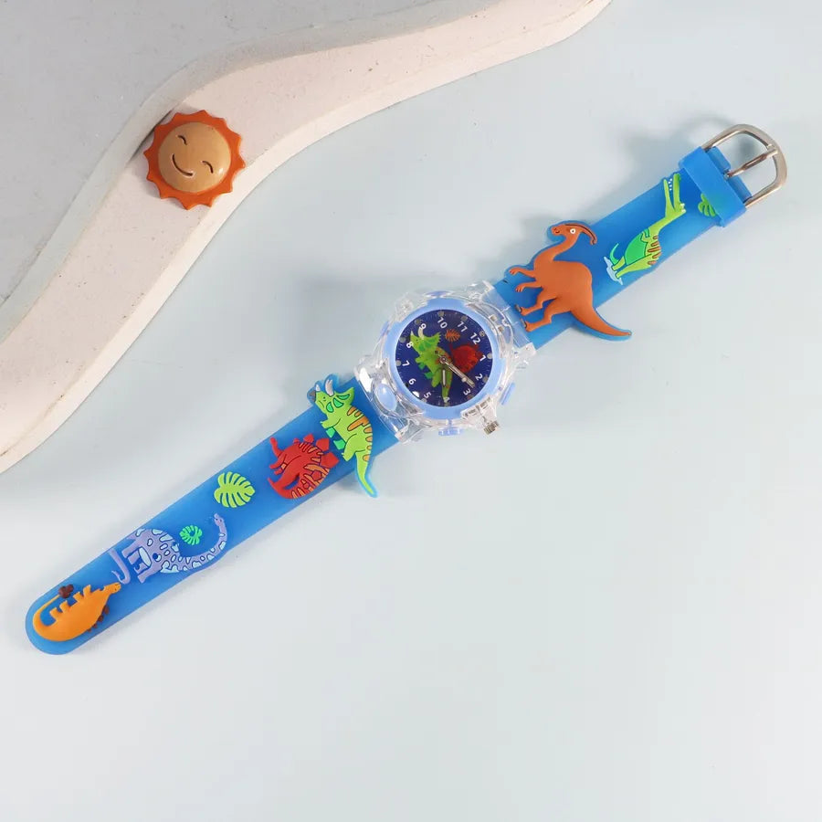 Children's Watch Creative Cartoon Quartz Color Shell Luminous Series Watch Primary School Boys and Girls 3D Viscose Watch