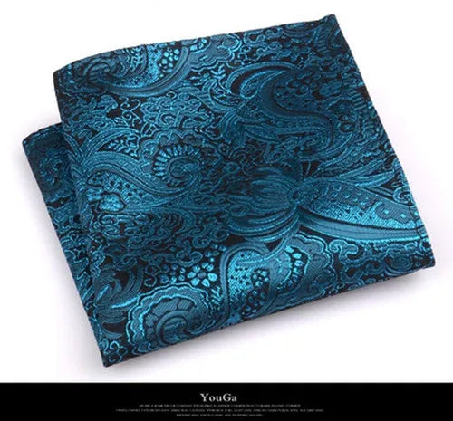 formal paisley polyester unisex pocket square 1 piece