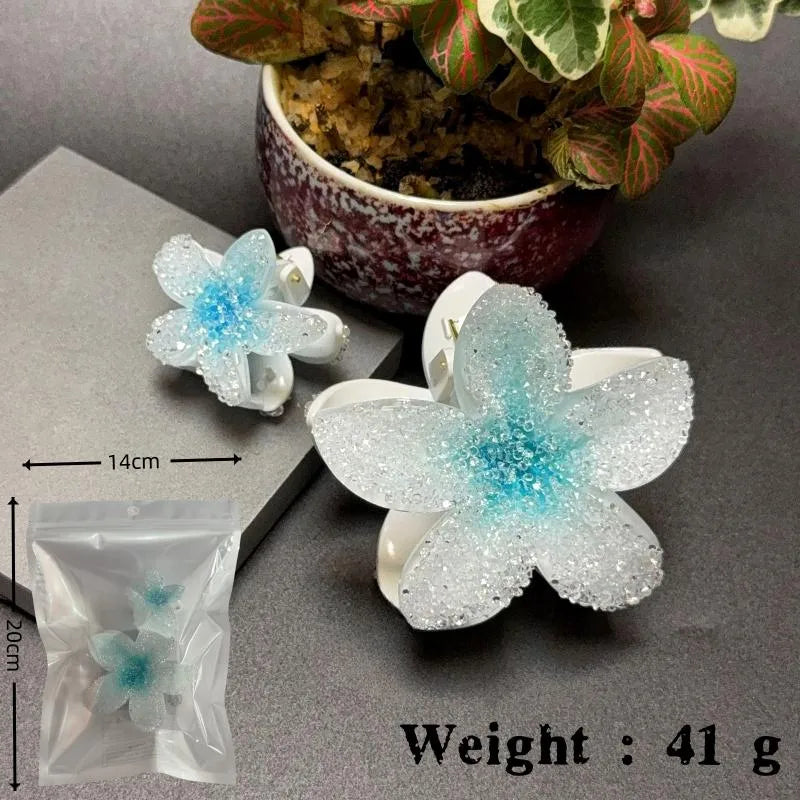 Elegant Classic Style Women's Flower Resin Hair Claws