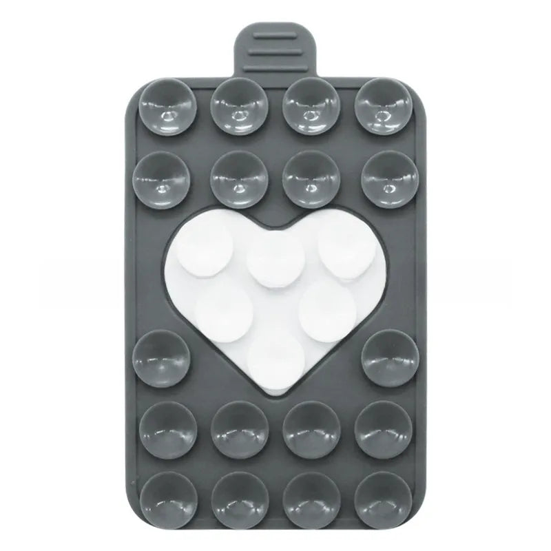 Suitable for mobile phone holder double-sided silicone suction cup mobile phone case holder multi-functional two-color love suction cup holder