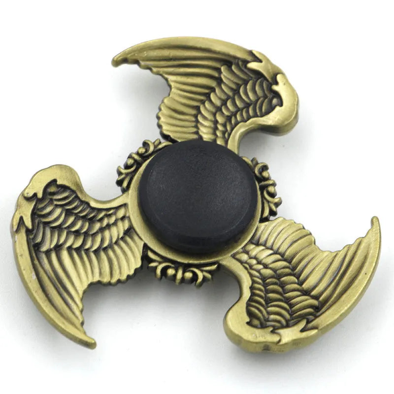 creative zinc alloy bronze hand spinner finger rotating decompression toy