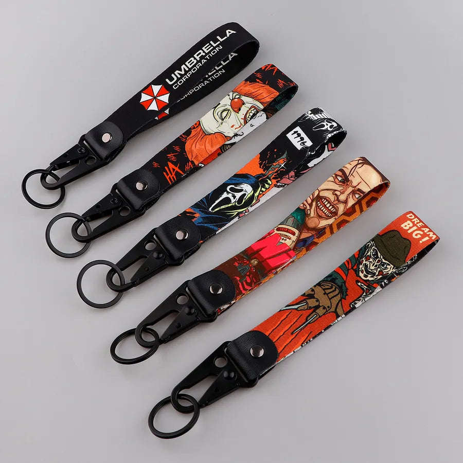 Halloween Cartoon Eagle Beak Carabiner Keychain Mountaineering Car Metal Hanging Ornament Accessory Funny Scary Design Zinc Alloy