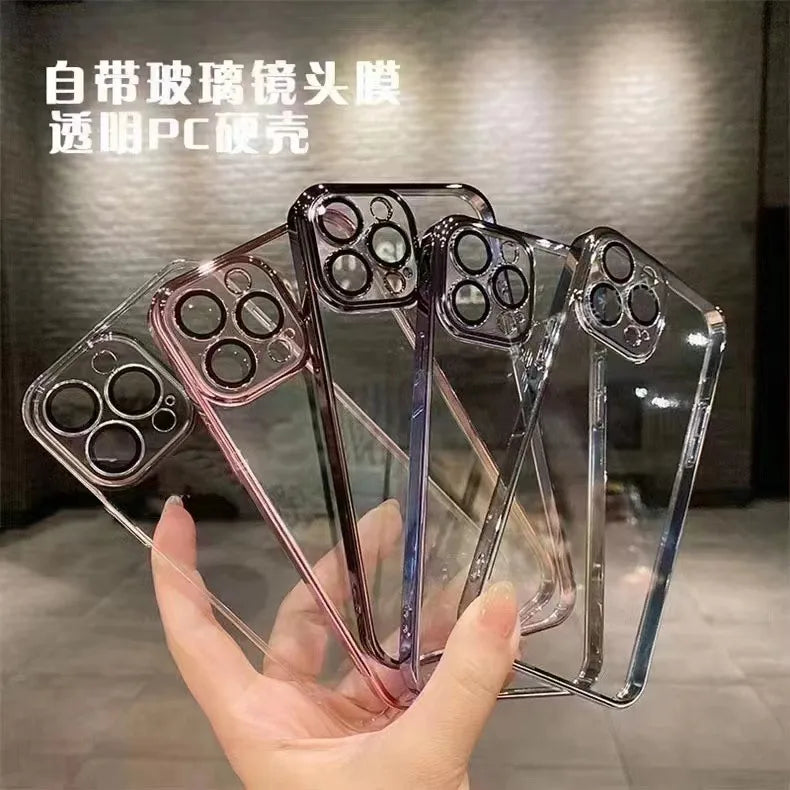 simple style transparent plastic phone accessories