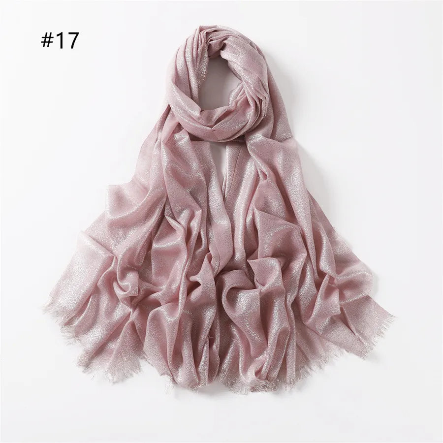 women's fashion solid color rayon cotton linen scarves
