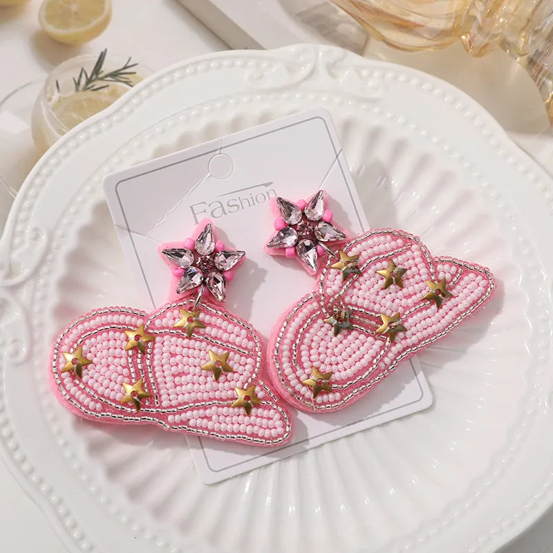 Handmade Christmas Tree Pumpkin Snowflake Earrings Women's Festive Atmosphere Sensation Ear Jewelry Holiday Flower Design