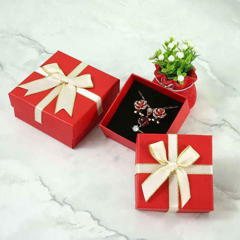 1 Piece Paper Simple Style Daily Solid Color Jewelry Boxes