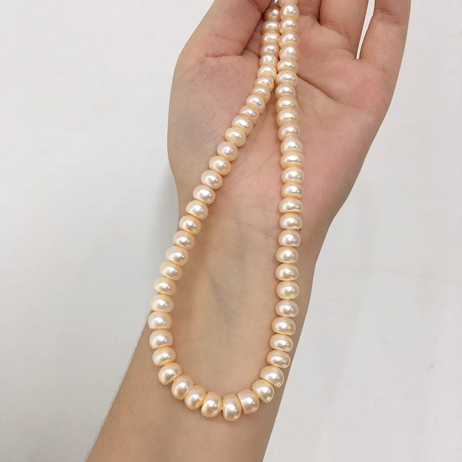 Mother's Day activities special mother chain natural freshwater pearl necklace steamed bread round suit gift box gift wholesale