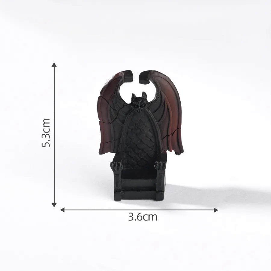 New Halloween Skeleton Bat Doll Diy Decorative Accessories Miniature Landscape Small Ornaments Resin Crafts Cartoon Style