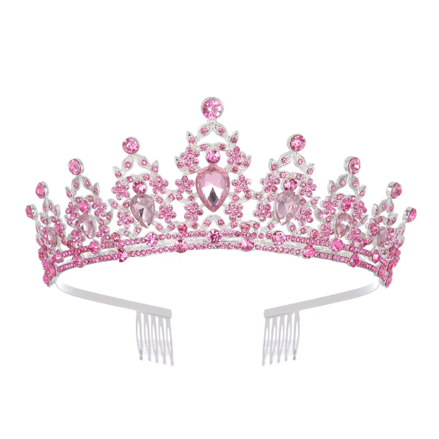 Fashion Women'S Crown Alloy Inlay Rhinestones Crown