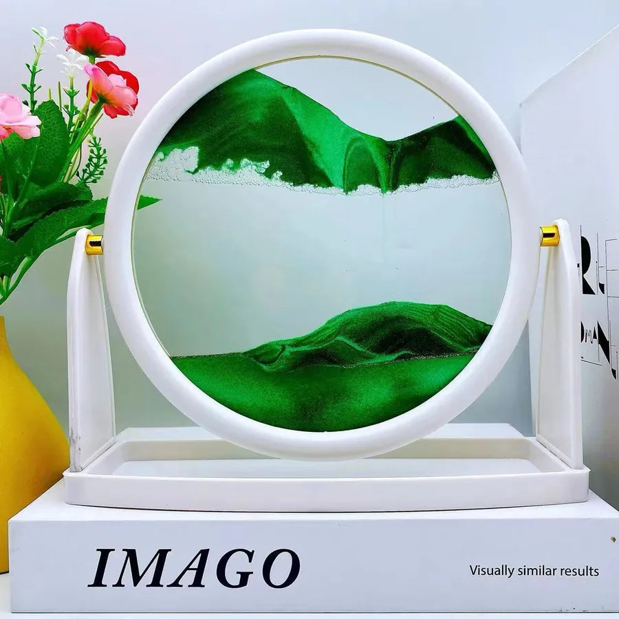 Creative ornaments liquid decompression quicksand painting office desktop living room bedside table decorations birthday gift