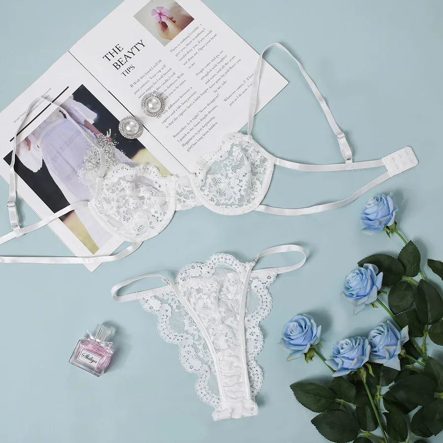 lace sexy lingerie two-piece set one-piece set