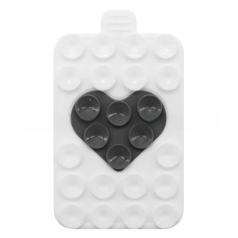 Suitable for mobile phone holder double-sided silicone suction cup mobile phone case holder multi-functional two-color love suction cup holder