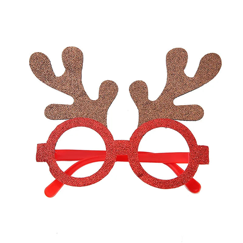 New Christmas Hairband Glasses Frame Halloween Valentine's Day Glasses Santa Claus Glasses Party Christmas