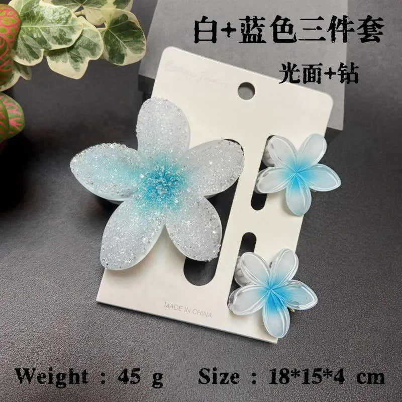 Elegant Classic Style Women's Flower Resin Hair Claws