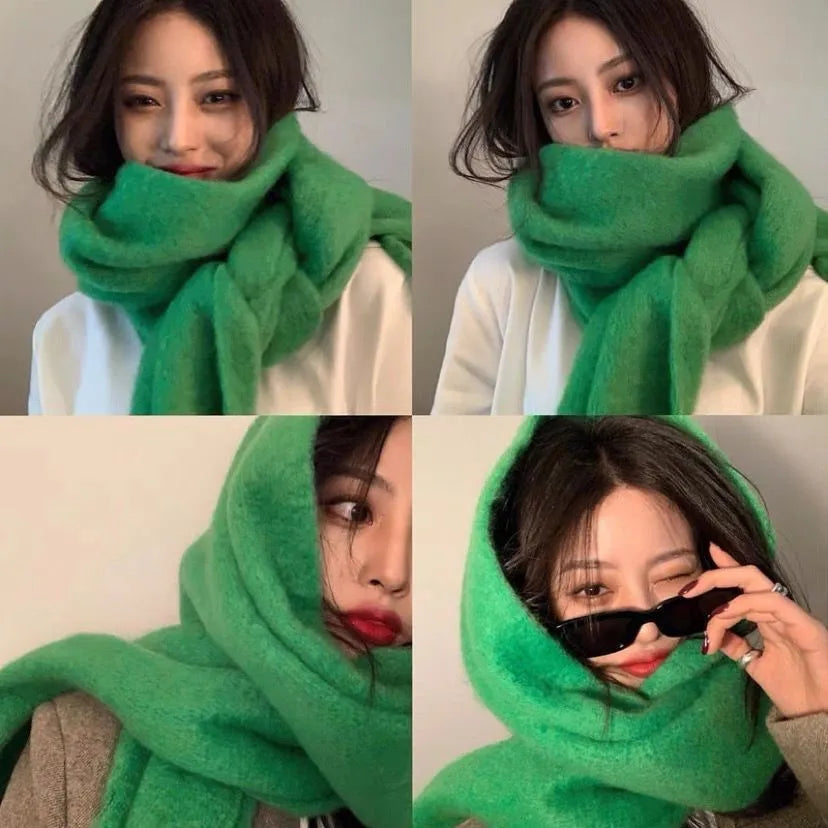 Unisex Casual Simple Style Classic Style Lattice Imitation cashmere Scarf