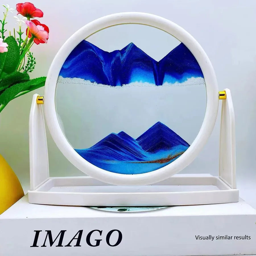 Creative ornaments liquid decompression quicksand painting office desktop living room bedside table decorations birthday gift