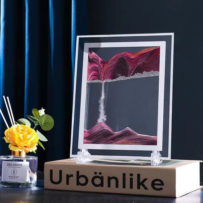 Creative ornaments liquid decompression quicksand painting office desktop living room bedside table decorations birthday gift