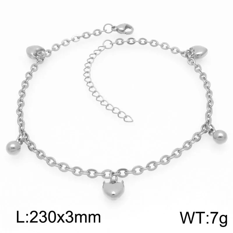 Wholesale Jewelry IG Style Vintage Style Star Moon Cherry 304 Stainless Steel 18K Gold Plated Anklet