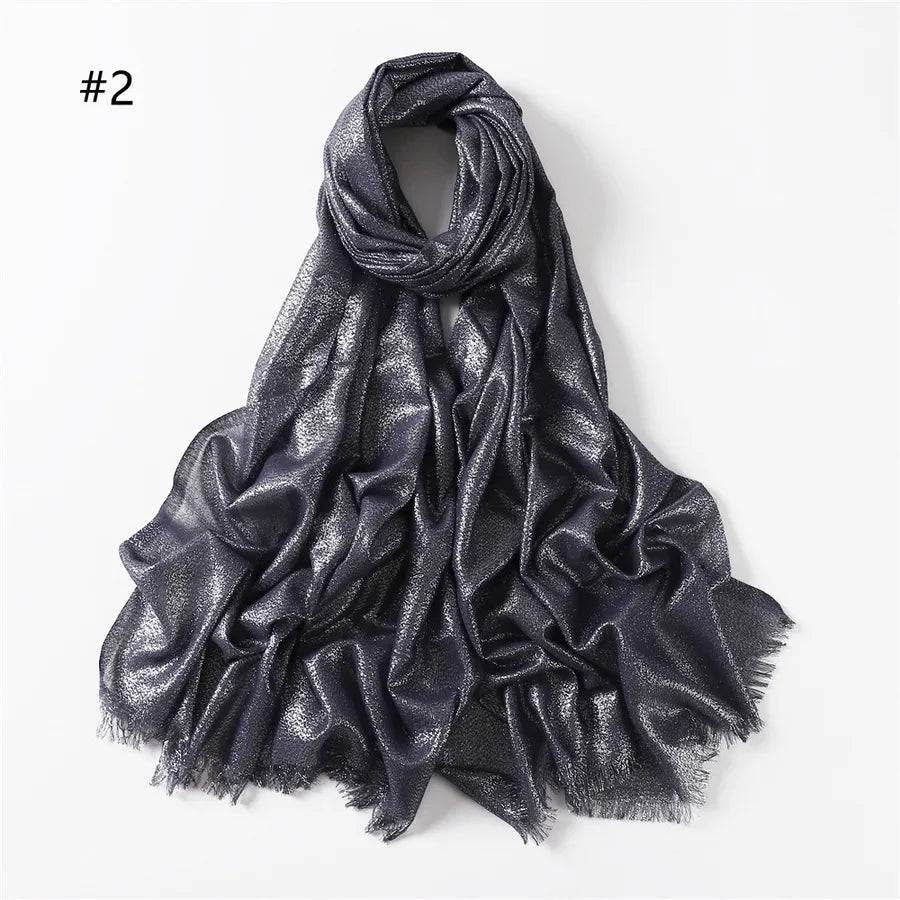women's fashion solid color rayon cotton linen scarves