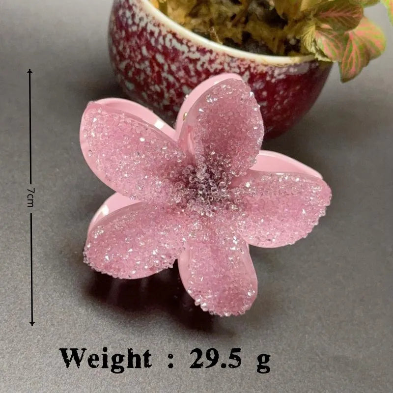 Elegant Classic Style Women's Flower Resin Hair Claws