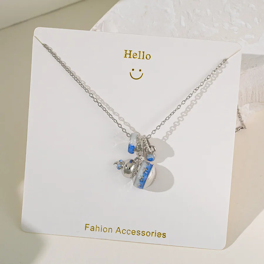 Wholesale Jewelry Elegant Glam Geometric Flower Butterfly 304 Stainless Steel Copper Plating cable chain Pendant Necklace