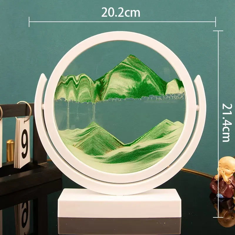 Creative ornaments liquid decompression quicksand painting office desktop living room bedside table decorations birthday gift