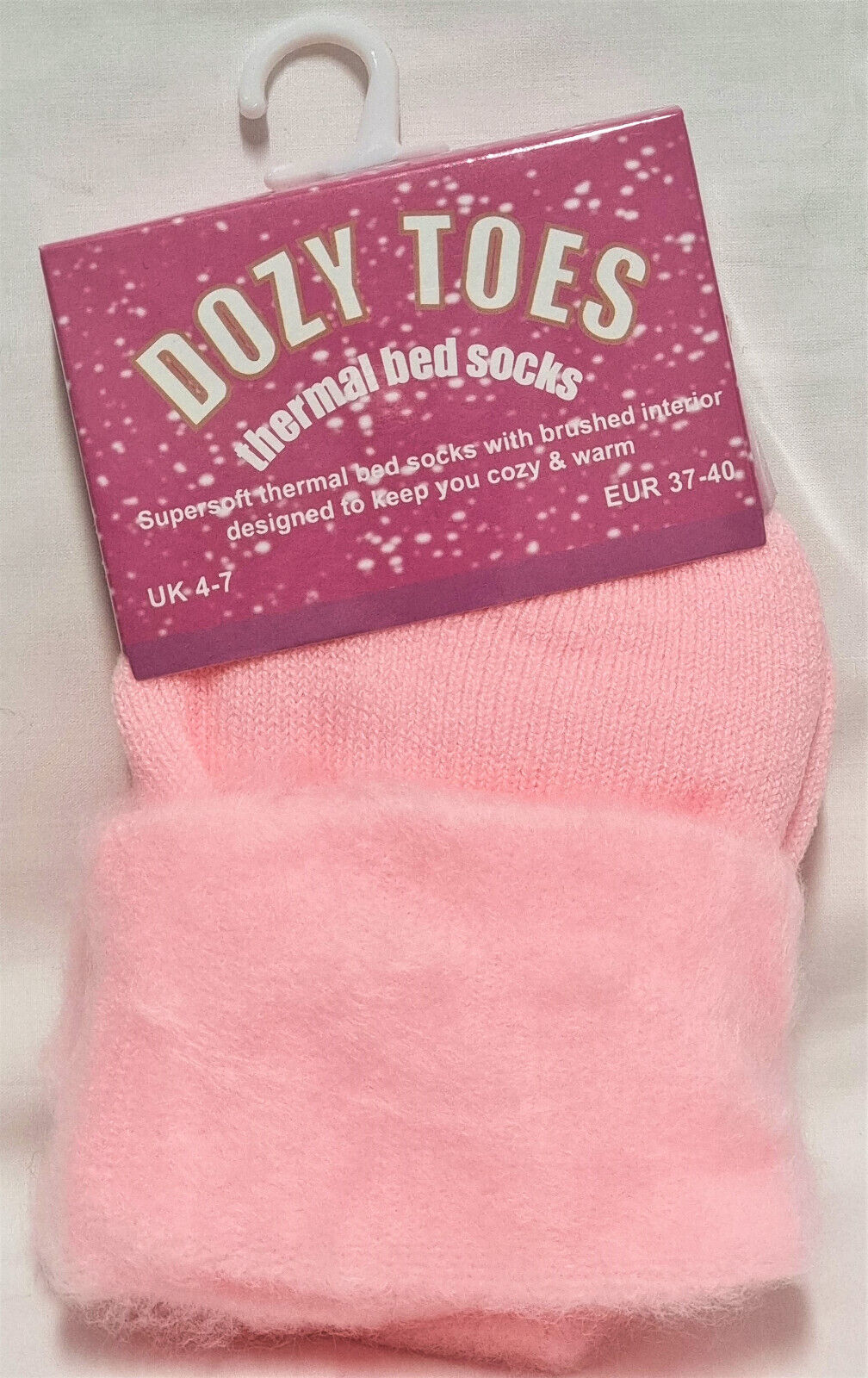 Dozy Toes Ladies Thermal Bed Socks pimk