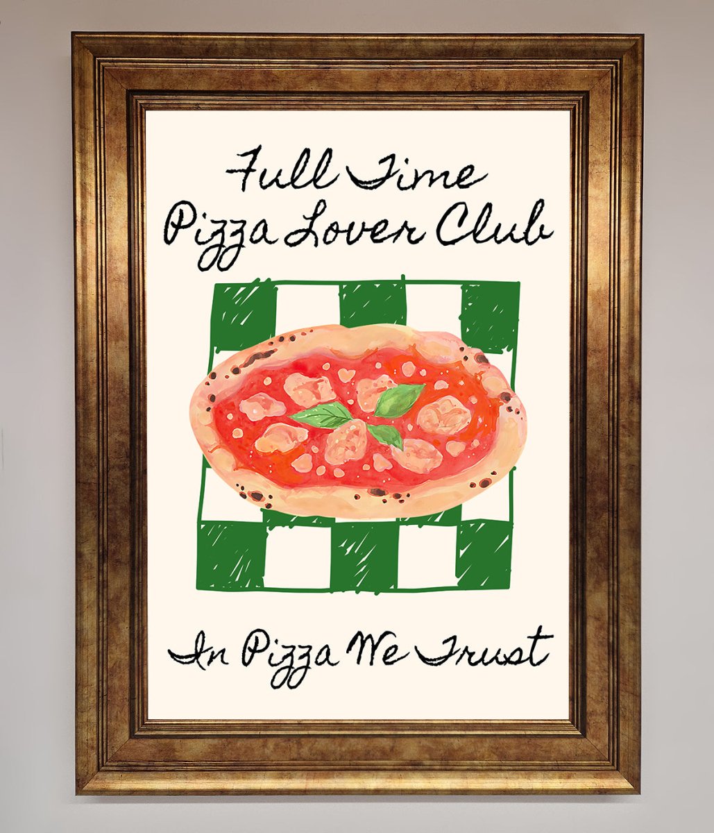 Pizza Lover Club Framed Wall Art - Zestio