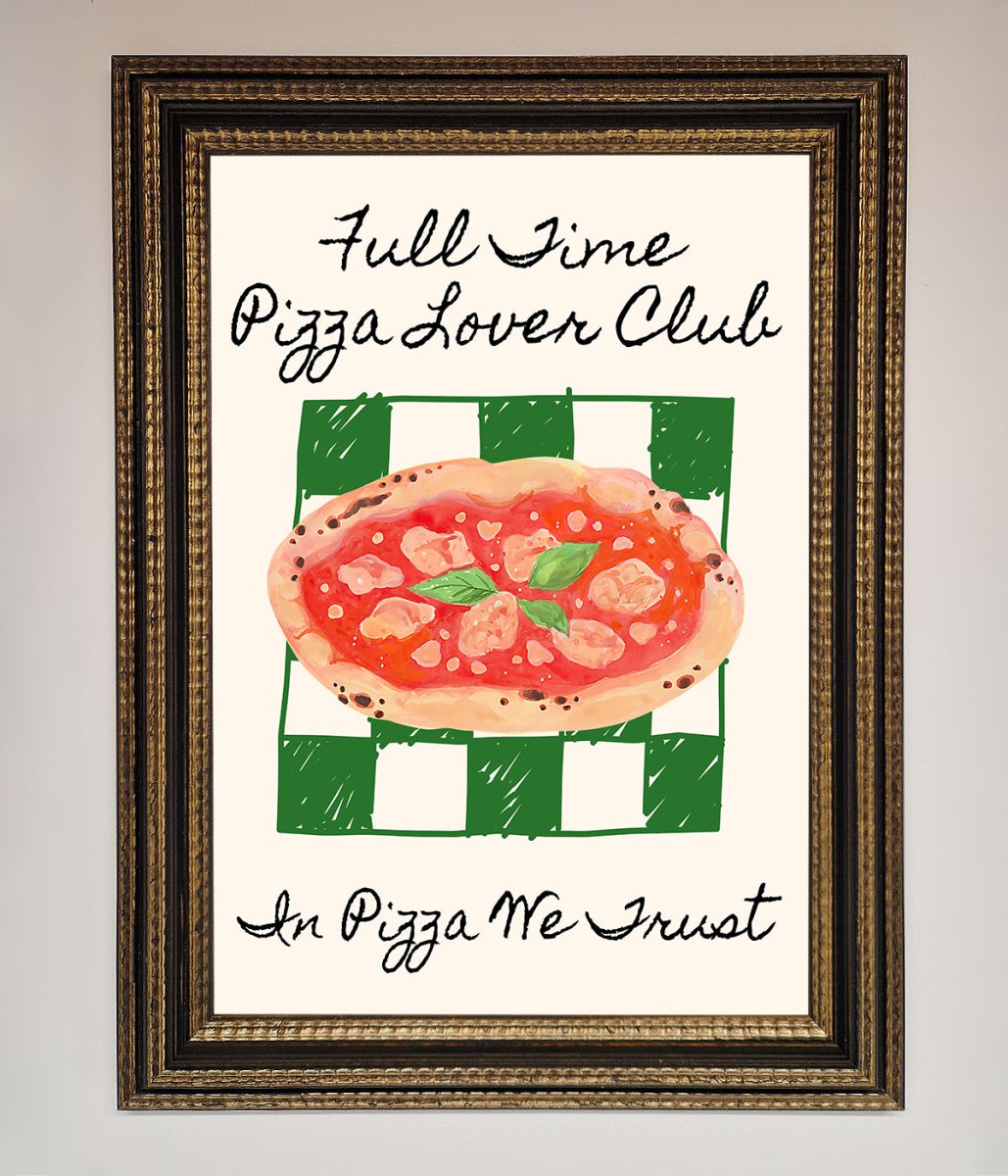 Pizza Lover Club Framed Wall Art - Zestio