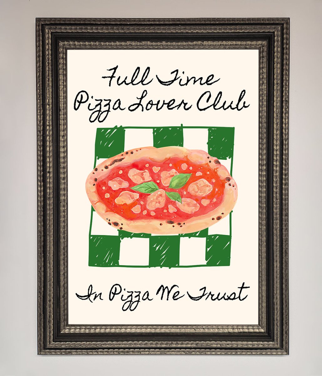 Pizza Lover Club Framed Wall Art - Zestio