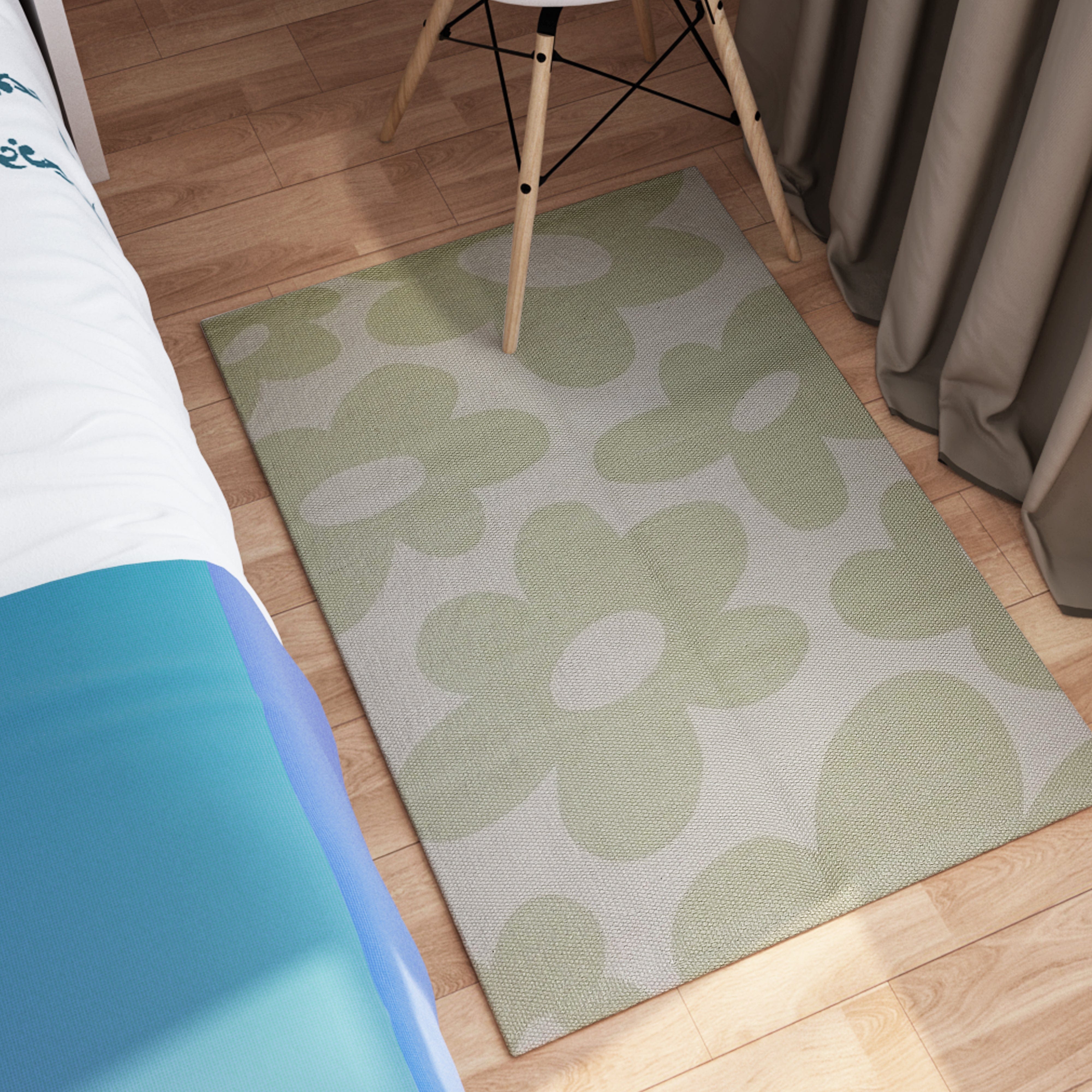 OLIVIA ROCCO Printed Rug Jardin Design Modern Non Slip Soft Durable Floor Rug For Living Room Bedroom Office Jardin Colour