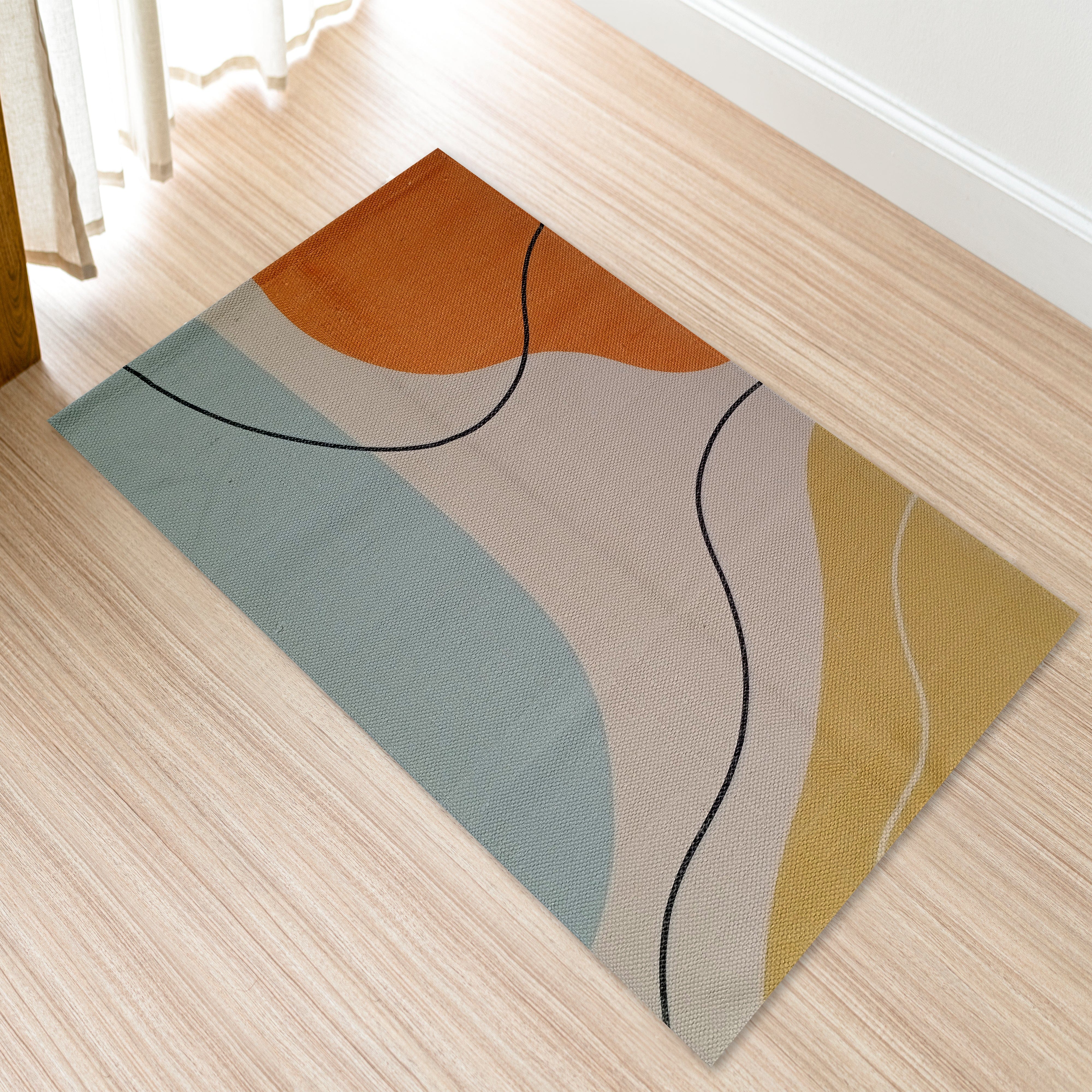 OLIVIA ROCCO Printed Rug Venus Design Modern Non Slip Soft Durable Floor Rug For Living Room Bedroom Office With Non Slip Backing