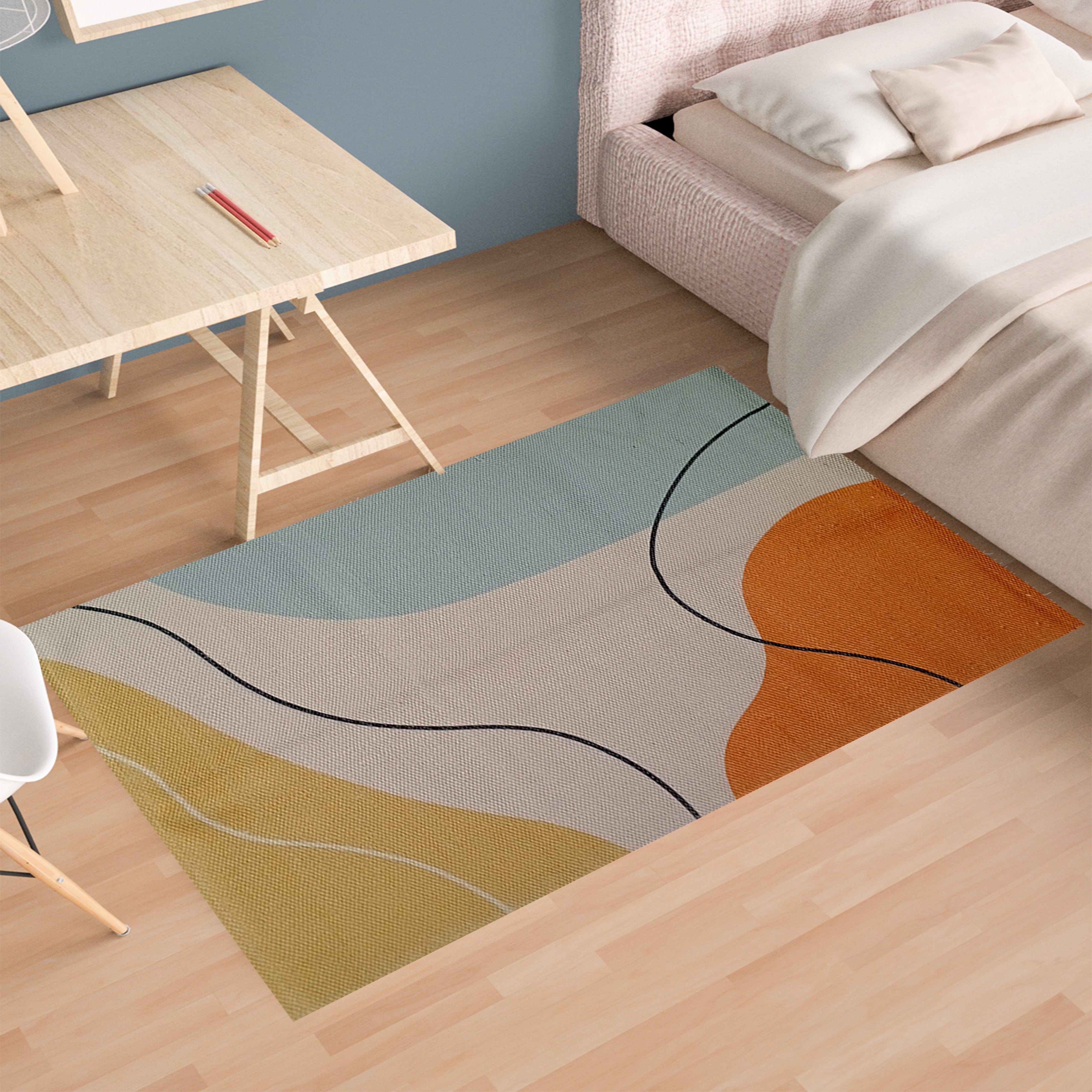 OLIVIA ROCCO Printed Rug Venus Design Modern Non Slip Soft Durable Floor Rug For Living Room Bedroom Office With Non Slip Backing