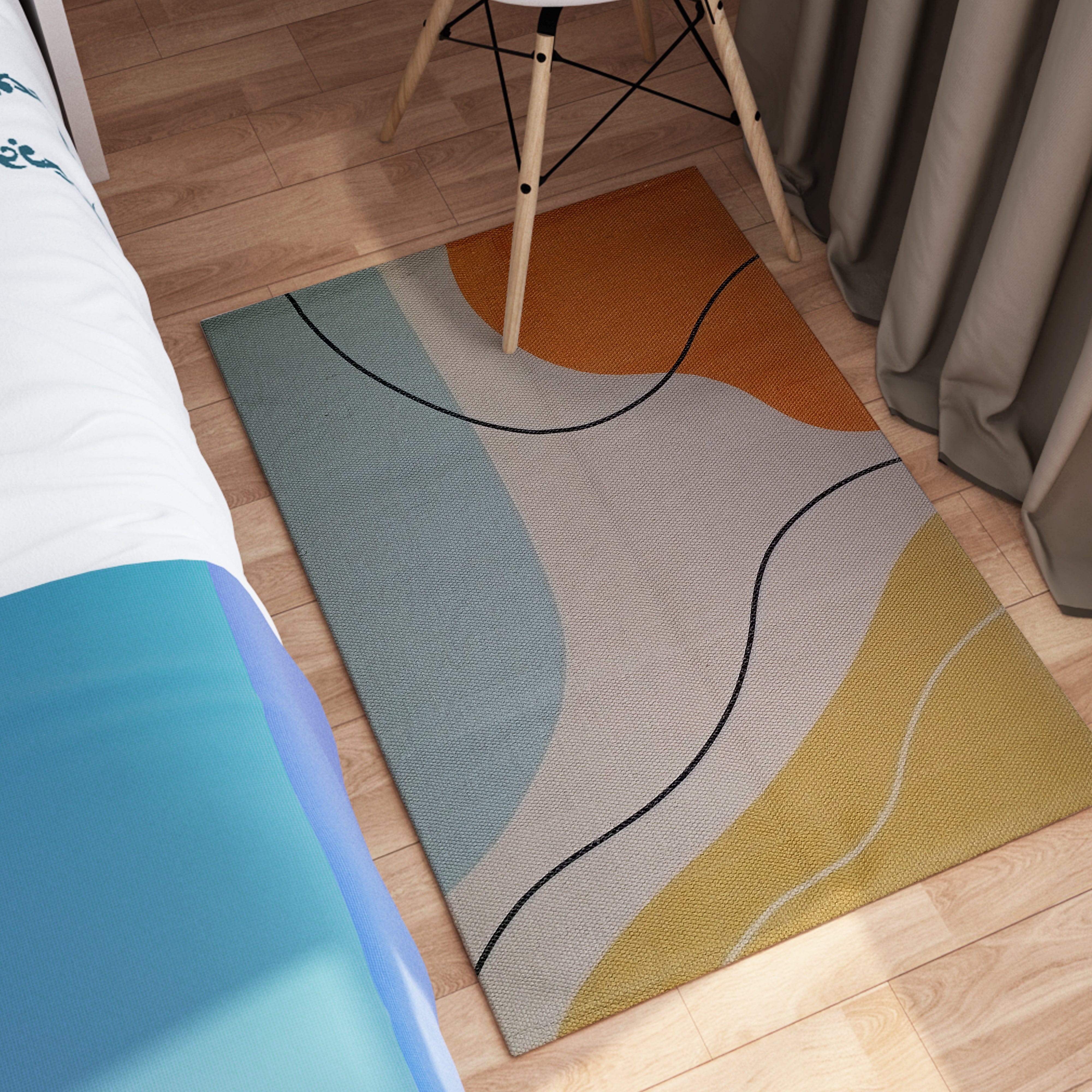 OLIVIA ROCCO Printed Rug Venus Design Modern Non Slip Soft Durable Floor Rug For Living Room Bedroom Office With Non Slip Backing