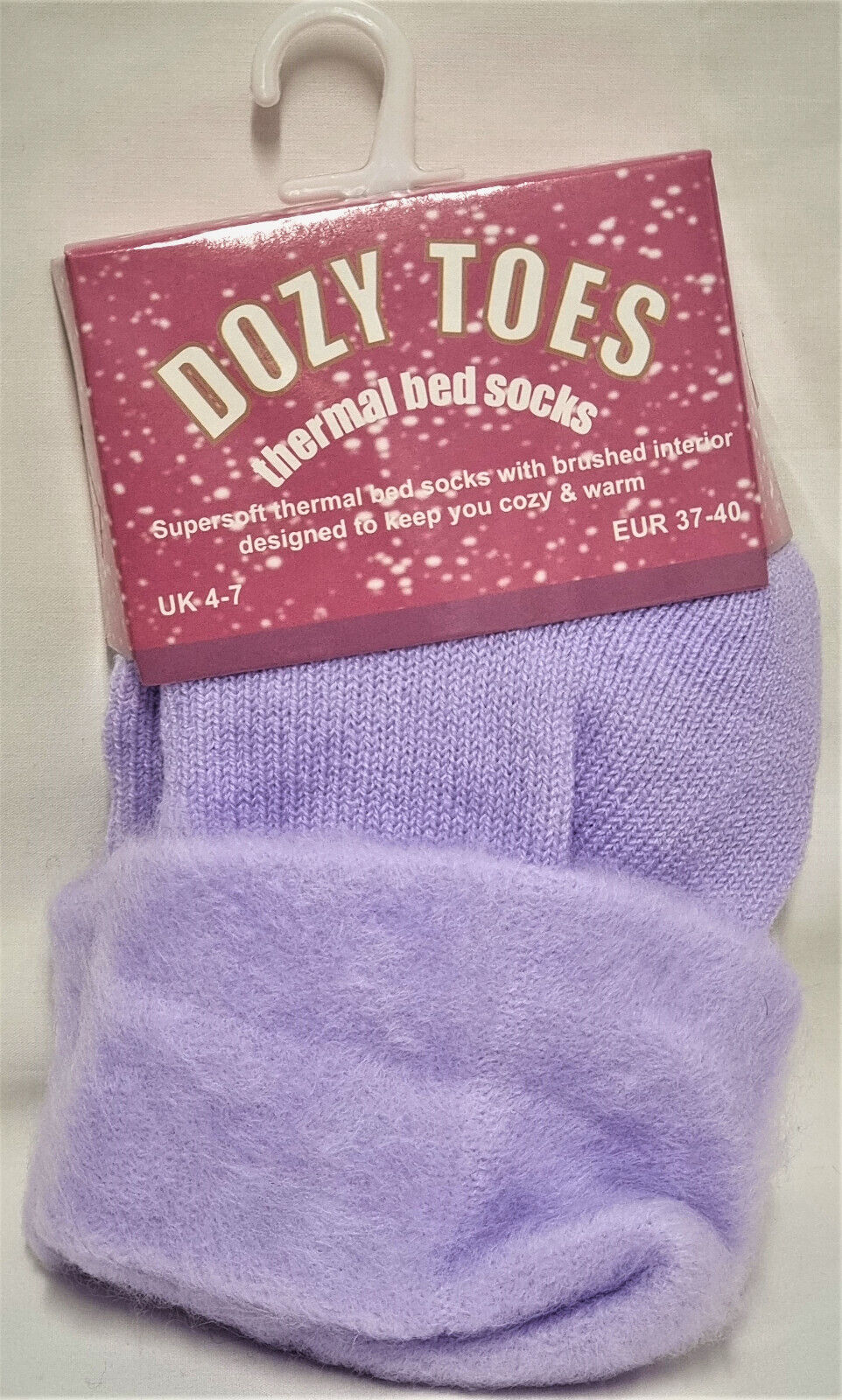 Dozy Toes Ladies Thermal Bed Socks purple