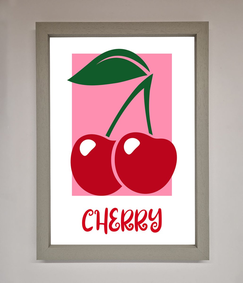 Red Cherries Modern Framed Poster - Zestio