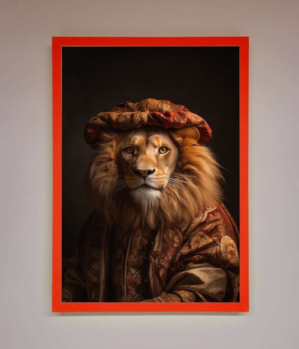 Renaissance Lion Framed Wall Art - Zestio