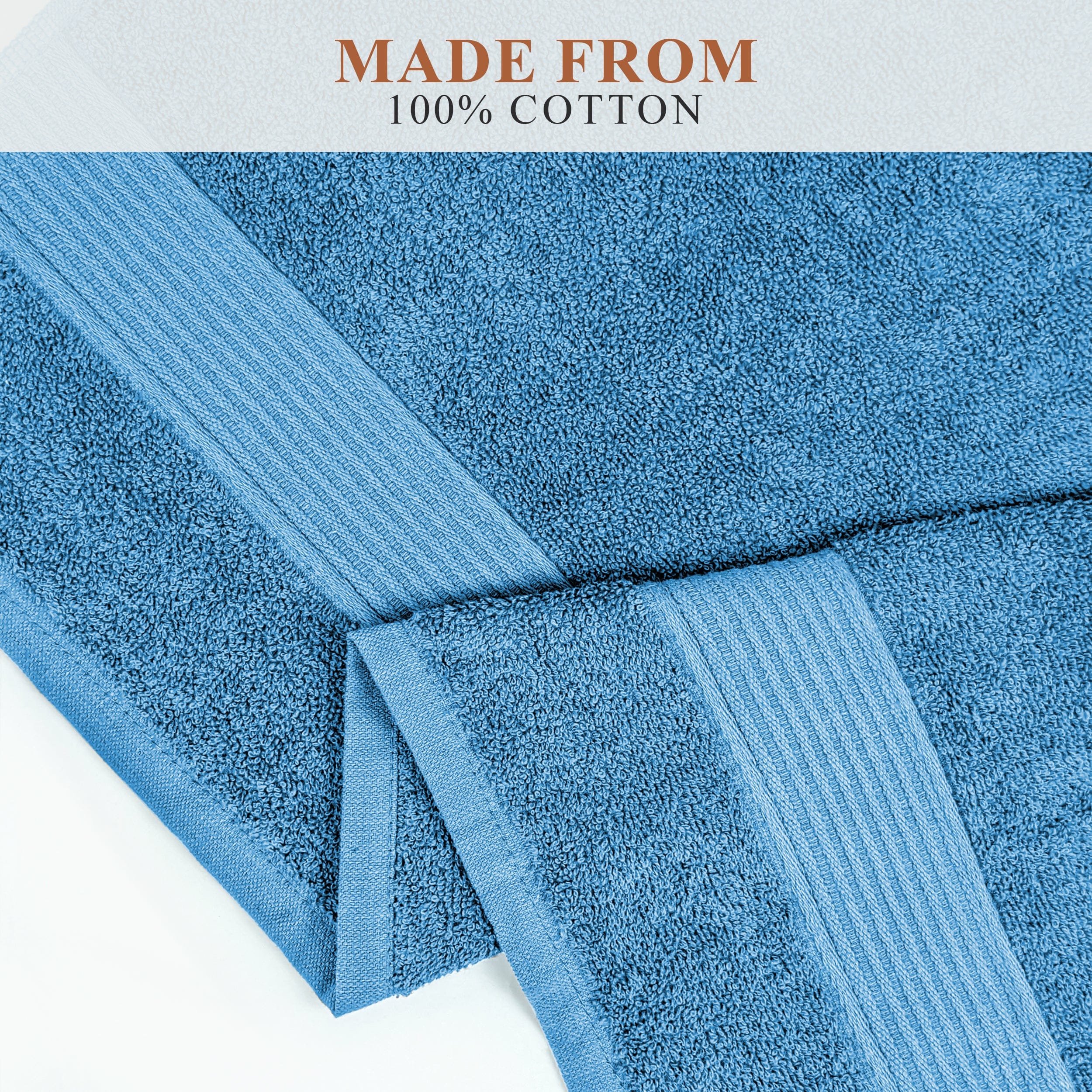OLIVIA ROCCO Rhodes Towel Aqua 100 Percent Cotton Hotel Quality Soft Super Absorbent Hand Towels Sheets And Face Cloths Premium
