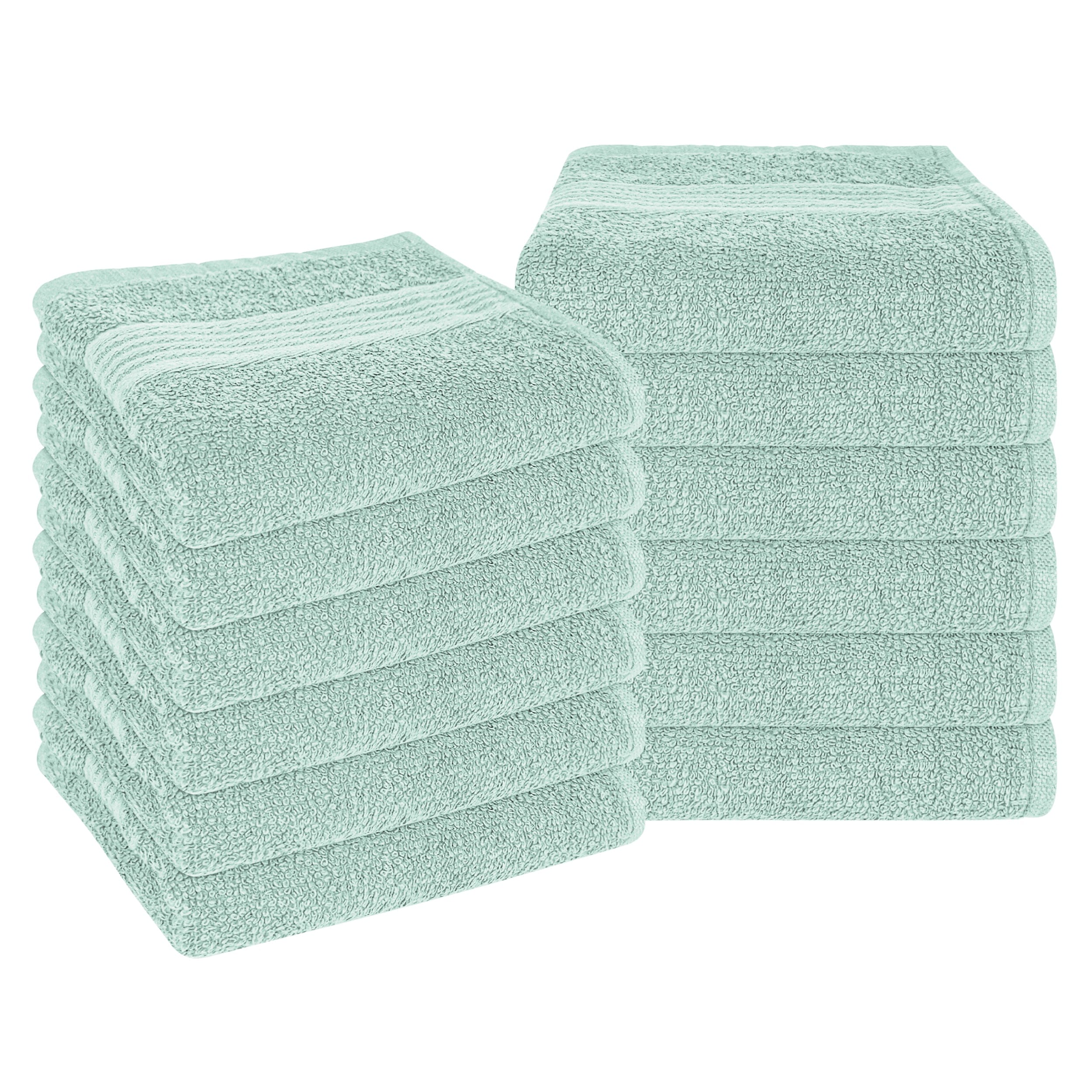 OLIVIA ROCCO Rhodes Towel Seafoam 100 Percent Cotton Hotel Quality Soft Super Absorbent Hand Towels Sheets And Face Cloths