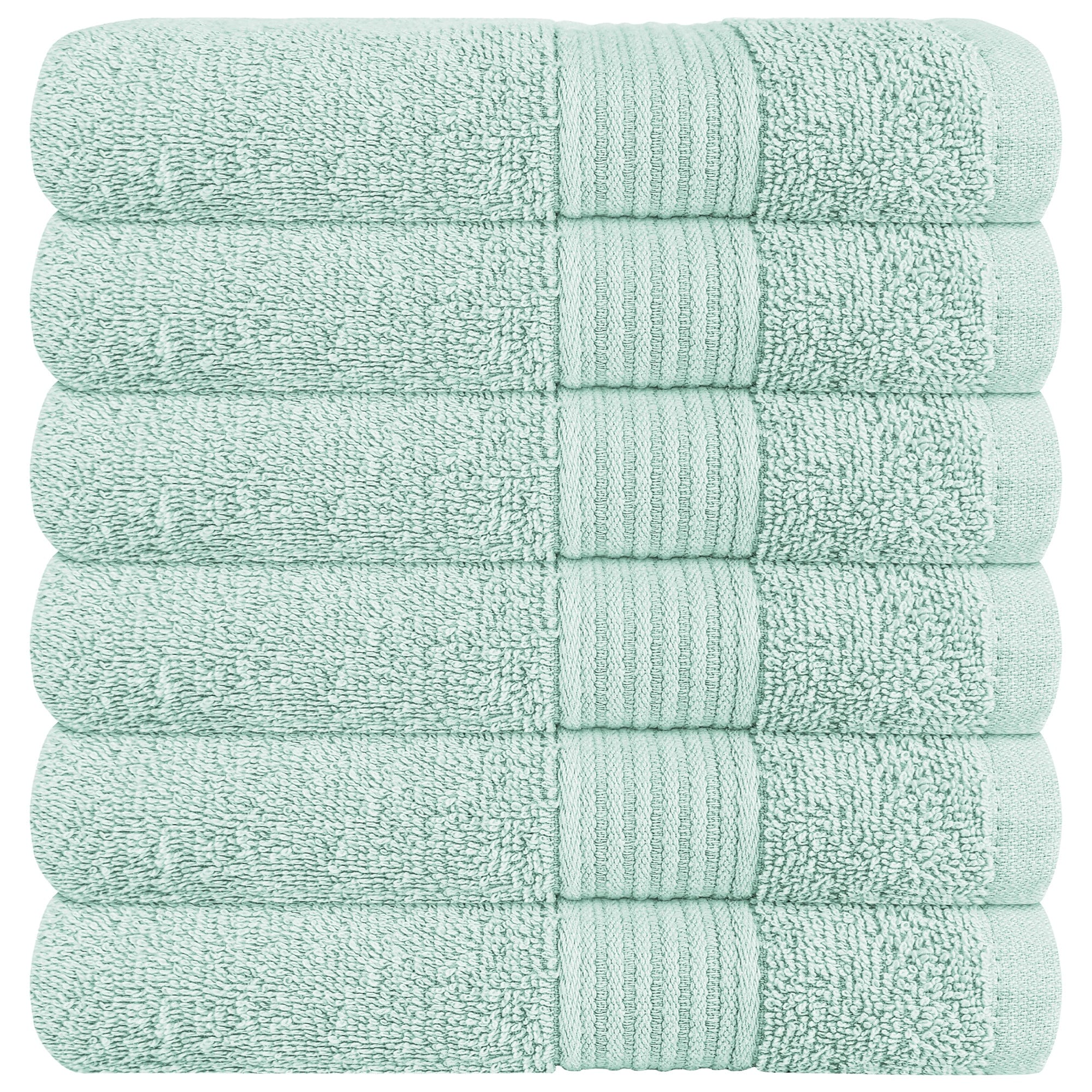 OLIVIA ROCCO Rhodes Towel Seafoam 100 Percent Cotton Hotel Quality Soft Super Absorbent Hand Towels Sheets And Face Cloths