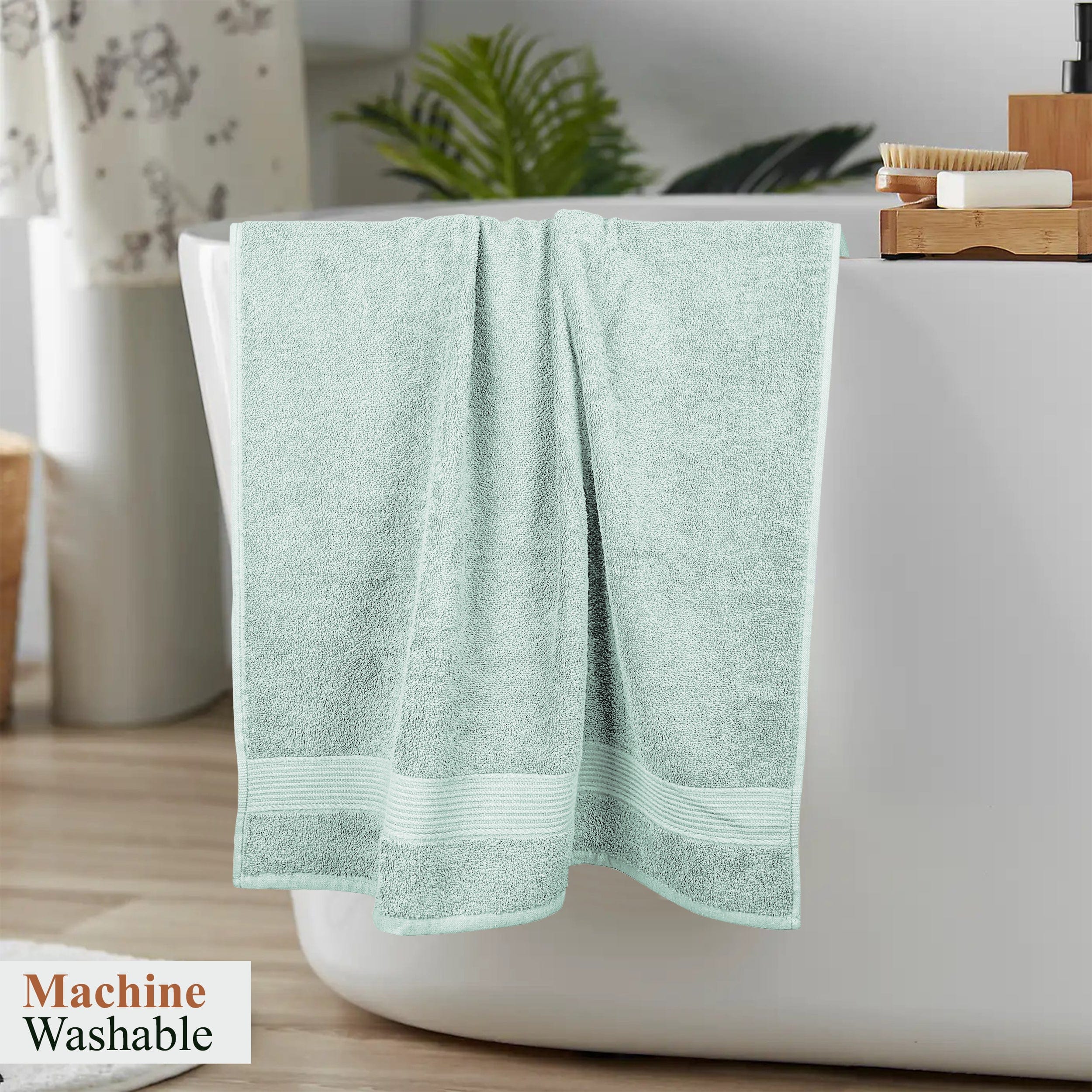 OLIVIA ROCCO Rhodes Towel Seafoam 100 Percent Cotton Hotel Quality Soft Super Absorbent Hand Towels Sheets And Face Cloths